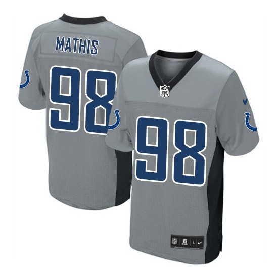 Robert Mathis Men's Jersey : Nike Indianapolis Colts 98 Elite Grey ...