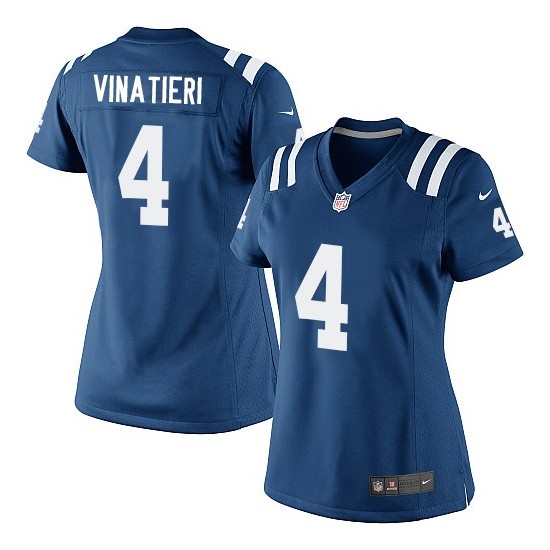 Adam Vinatieri Women's Jersey Nike Indianapolis Colts 4 Elite Royal