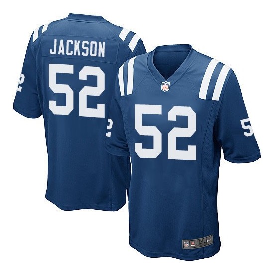 D'Qwell Jackson Men's Jersey Nike Indianapolis Colts 52 Game Royal