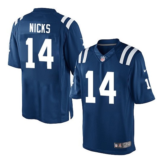 Hakeem Nicks Men's Jersey Nike Indianapolis Colts 14 Limited Royal