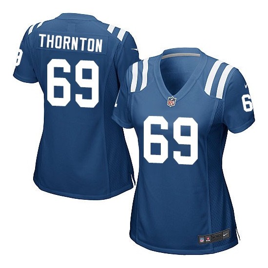 Hugh Thornton Women's Jersey Nike Indianapolis Colts 69 Game Royal