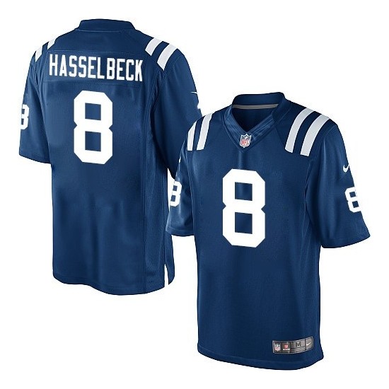 Matt Hasselbeck Men's Jersey Nike Indianapolis Colts 8 Limited Royal
