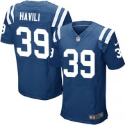 Stanley Havili Men's Jersey : Nike Indianapolis Colts 39 Elite Royal Blue Team Color Home Jersey