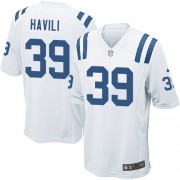 Stanley Havili Men's Jersey : Nike Indianapolis Colts 39 Game White Road Jersey