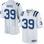 Stanley Havili Men's Jersey : Nike Indianapolis Colts 39 Limited White Road Jersey