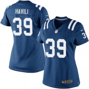 Stanley Havili Women's Jersey : Nike Indianapolis Colts 39 Elite Royal Blue Team Color Home Jersey