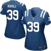 Stanley Havili Women's Jersey : Nike Indianapolis Colts 39 Game Royal Blue Team Color Home Jersey