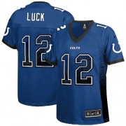 Andrew Luck Women's Jersey : Nike Indianapolis Colts 12 Elite Royal Blue Drift Fashion Jersey