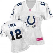 Andrew Luck Women's Jersey : Nike Indianapolis Colts 12 Elite White Fem Fan Jersey