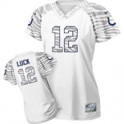 Andrew Luck Women's Jersey : Nike Indianapolis Colts 12 Elite White Zebra Field Flirt Jersey