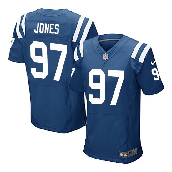 Arthur Jones Men's Jersey Nike Indianapolis Colts 97 Elite Royal Blue