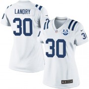 LaRon Landry Women's Jersey : Nike Indianapolis Colts 30 Elite White Road 30th Seasons Patch Jersey