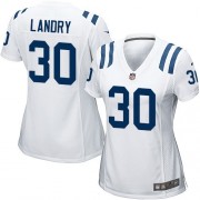 LaRon Landry Women's Jersey : Nike Indianapolis Colts 30 Game White Road Jersey